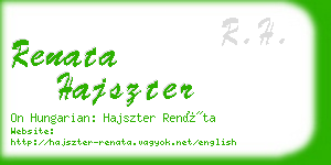 renata hajszter business card